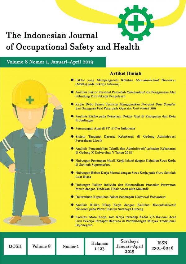 E-Journal: The Indonesian Journal Of Occupational Safety And Health ...