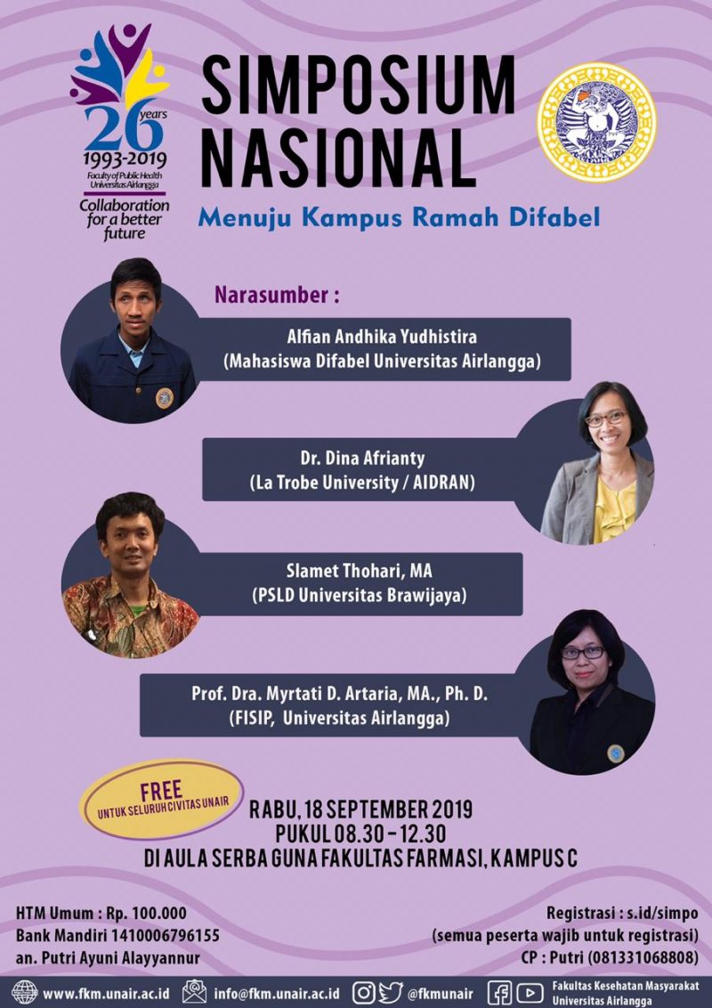 Simposium Nasional Menuju Kampus Ramah Difabel Fkm Unair